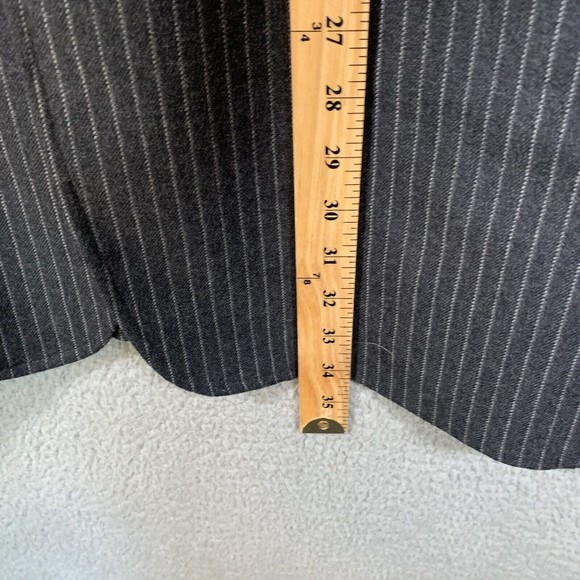 J Crew Men's Gray Pinstripe Wool Legacy 3 Button Blazer Jacket Sportcoat 42L EUC - Picture 5 of 9